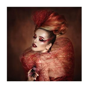 HF Glassbilde &laquo;Lady in red&raquo;