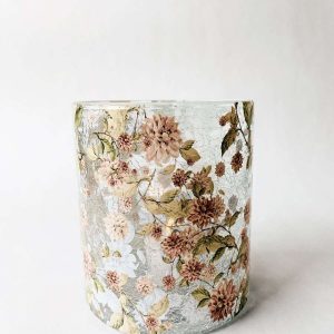 Dahlia krakelert lysglass