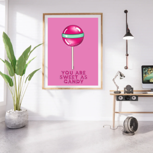 Tegning “Søtnos/You are sweet as candy” Trykk