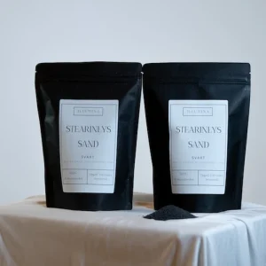 Stearinlyssand 2pk svart