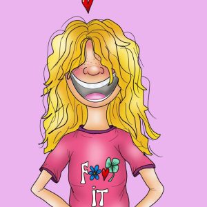 Lykketegning “F… it ” Illustrasjon